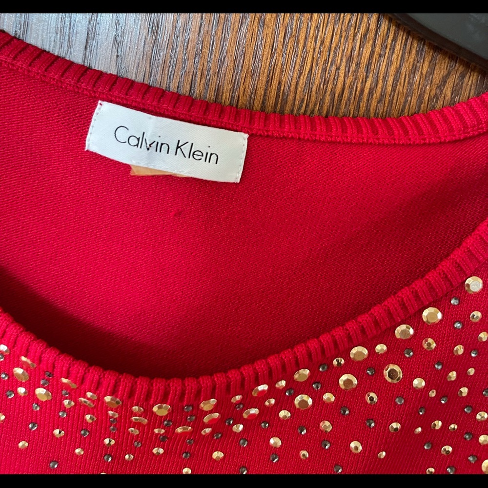 Calvin Klein Red Knit Dress